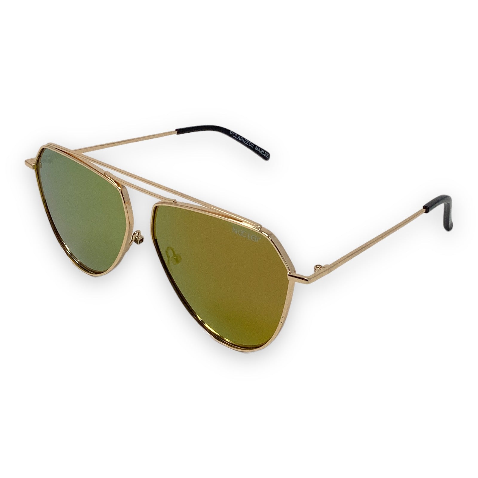 Marlee Polarized Sunglasses | Gold Frame with Red Tinted Lens