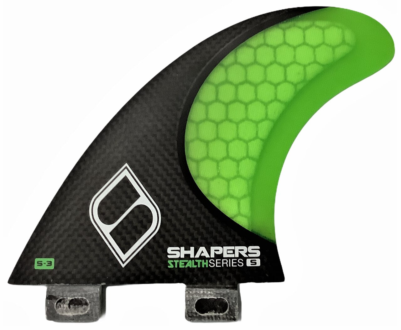 Fins Carbon Stealth Series S3 Model Thruster FCS Small Carbon-Green